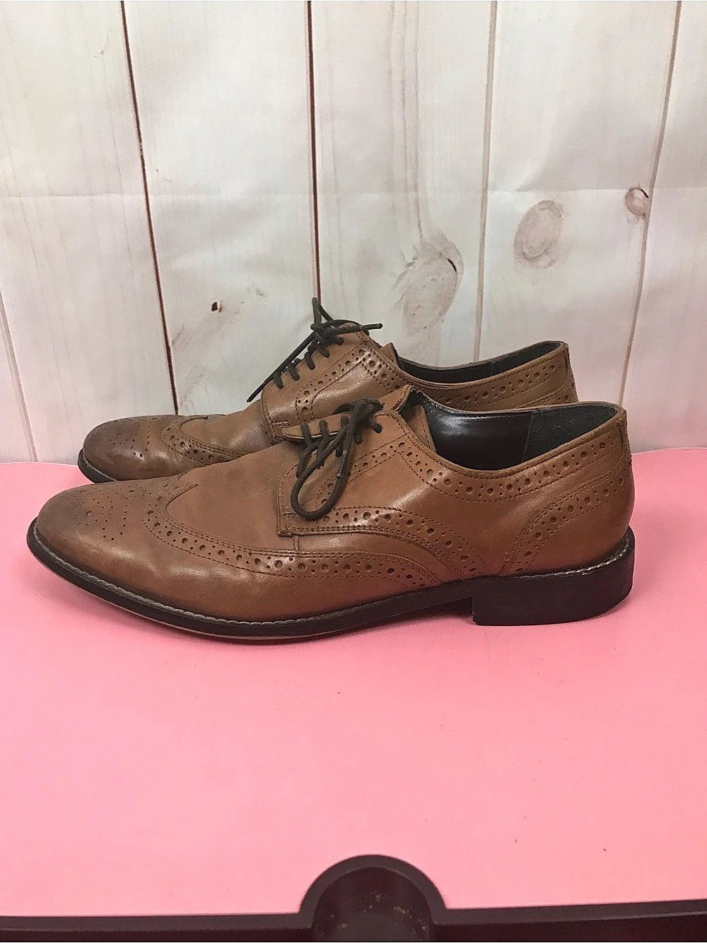 Nunn Bush Nelson Wingtip Oxford Men's Brown Leather Shoes US 10 M - Picture 3 of 10